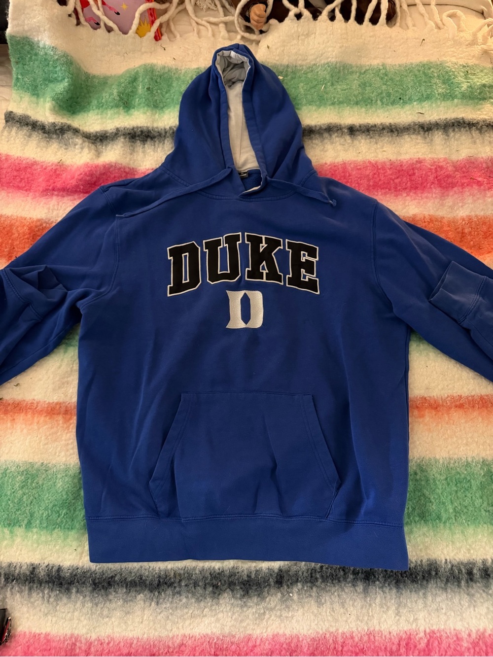 Stadium Athletics Royal Blue Duke Pullover Hoodie with White Logo